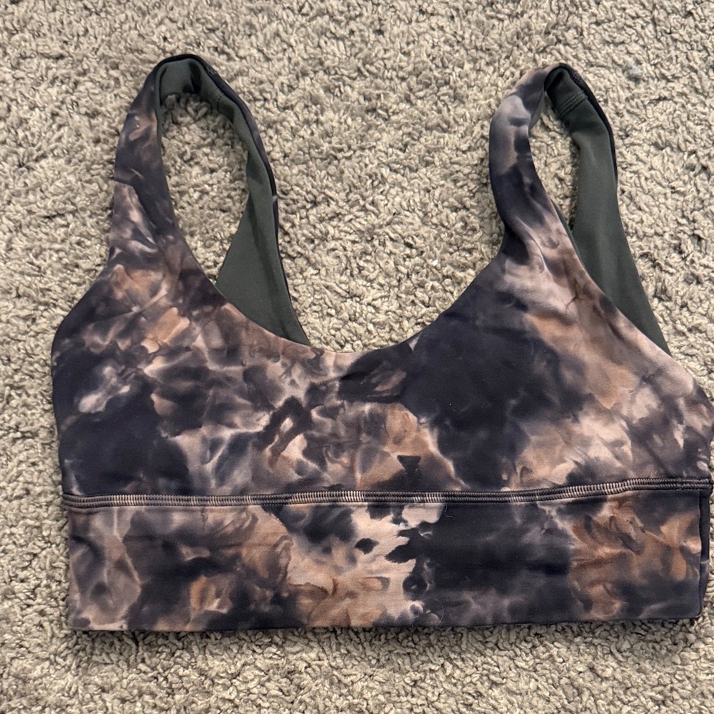 Tie-Dye Sports Bra - Black & Brown